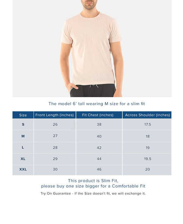 T.T. Men’S Organic Cotton T-Shirt|Melange Slim Fit Tees For Men | Round Neck|Regular Fit|Anti-Bacterial & Lightweight | Ideal For Gym/Sports Activities|White