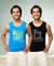 T.T. Men|Cool Tees|100% Cotton|Printed| Regular Fit |Round Neck Muscle Tshirts|Pack Of 2|Blue::Black