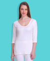 T.T. Women Hotpot Elite 3/4Th Slip Thermal - White