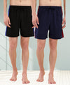 T.T. Men Regular Fit Poly Jersey Cut And Sew Bermuda Short Pack Of 2-Black-Navy