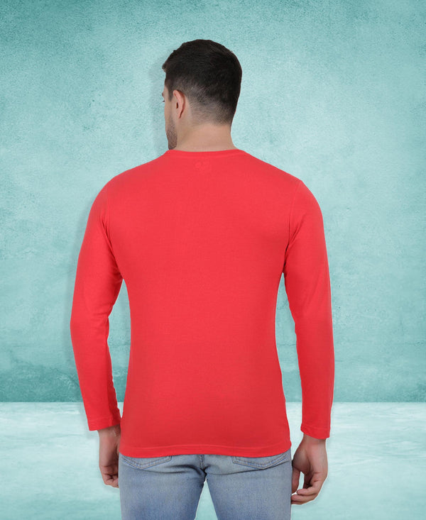 HiFlyers Men Coral Regular Fit Printed Round Neck T-Shirt