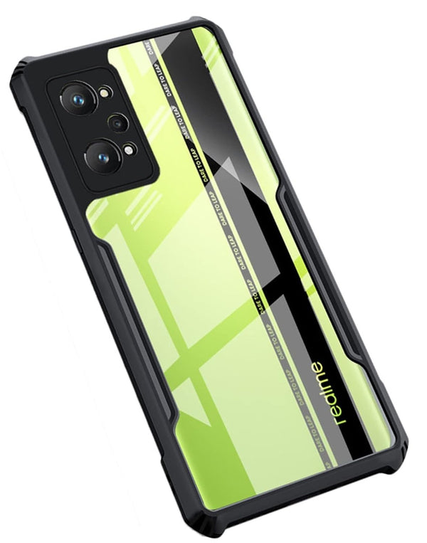 Mobielectro Camera Bump Protection | Slim Stylish 360 Protection Design |Crystal Clear | Shockproof Eagle Back Cover for Realme GT NEO 3T - Black