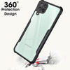 Mobielectro Camera Bump Protection | Slim Stylish 360 Protection Design |Crystal Clear | Shockproof Eagle Back Cover for Samsung A22 4G - Black