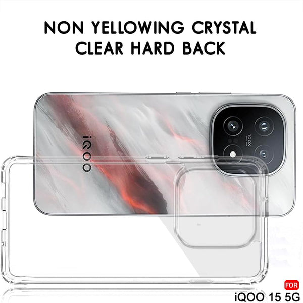 Mobielectro Clear Transparent Shockproof Scratch Resistant Protective Phone Case for IQOO 15