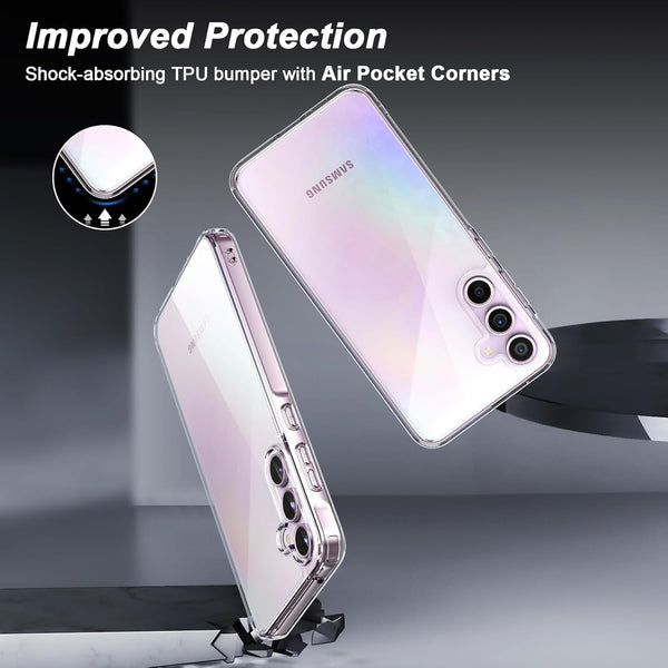 Mobielectro Soft Silicon Transparent |Scratch Resistant Clear Case for Samsung A55 5G
