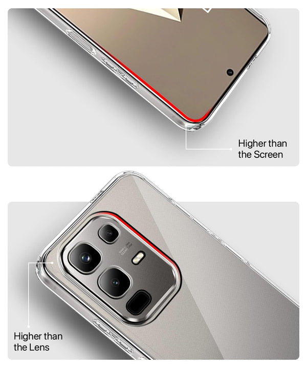 Mobielectro Clear Transparent Shockproof Scratch Resistant Protective Phone Case for Infinix Note 50X 5G