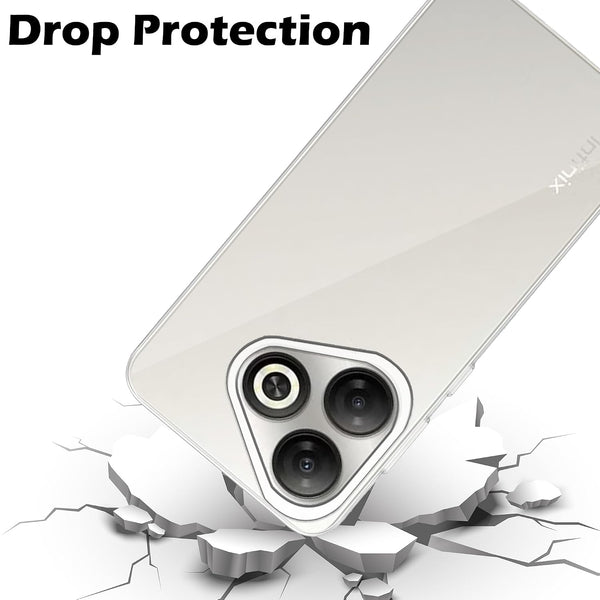 Mobielectro Clear Transparent Shockproof Scratch Resistant Protective Phone Case for Infinix Smart 10 HD