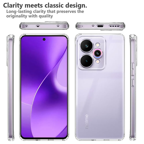 Mobielectro Clear Transparent Shockproof Scratch Resistant Protective Phone Case for Realme 15 Pro 5G