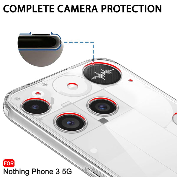 Mobielectro Clear Transparent Shockproof Scratch Resistant Protective Phone Case for Nothing Phone 3 5G