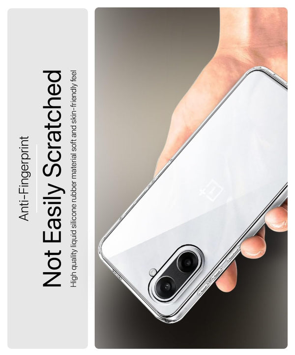 Mobielectro Soft Silicon Transparent |Scratch Resistant Clear Case for OnePlue Nord CE 5 5G