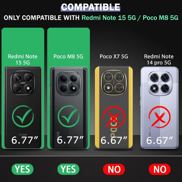 Mobielectro Clear Transparent Shockproof Scratch Resistant Protective Phone Case for POCO M8 5G