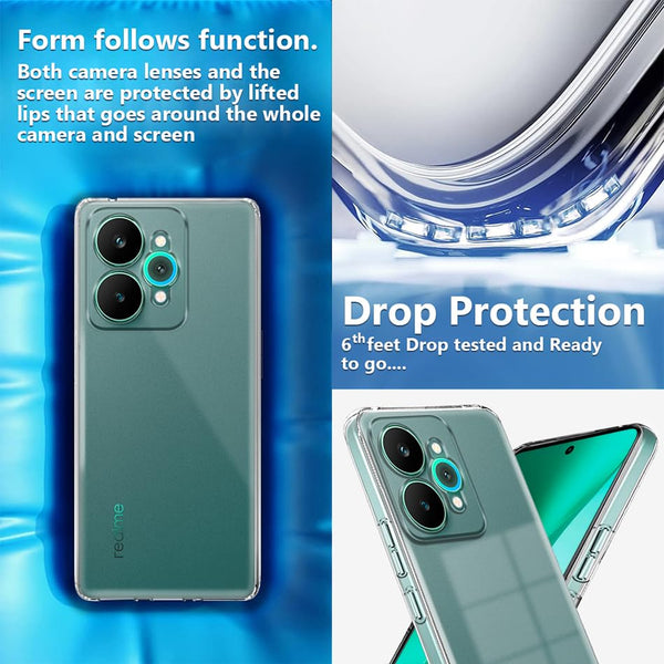 Mobielectro Clear Transparent Shockproof Scratch Resistant Protective Phone Case for Realme 15 5G