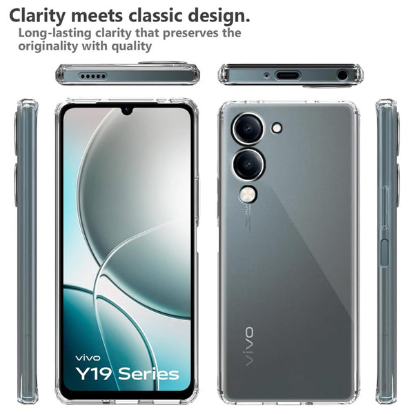 Mobielectro Soft Silicon Transparent |Scratch Resistant Clear Case for Vivo T4 Lite