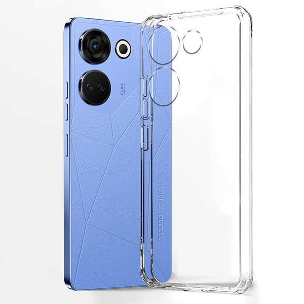 Mobielectro Clear Transparent Shockproof Scratch Resistant Protective Phone Case for Tecno Camon 20