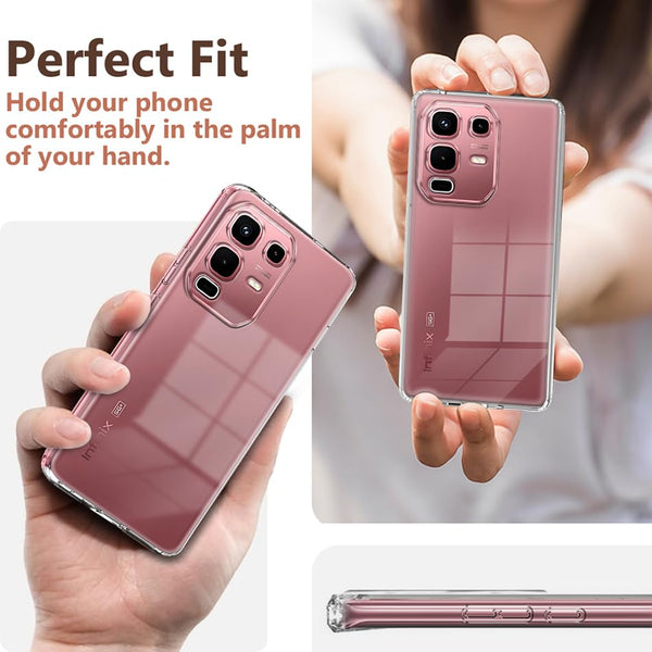 Mobielectro Clear Transparent Shockproof Scratch Resistant Protective Phone Case for Infinix Note 50s 5G