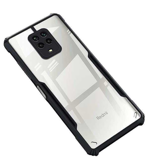 Mobielectro Camera Bump Protection | Slim Stylish 360 Protection Design |Crystal Clear | Shockproof Eagle Back Cover for RedMi Note 9 Pro|POCO M2 Pro|RedMi Note 9S|RedMi Note 9 Pro Max - Black