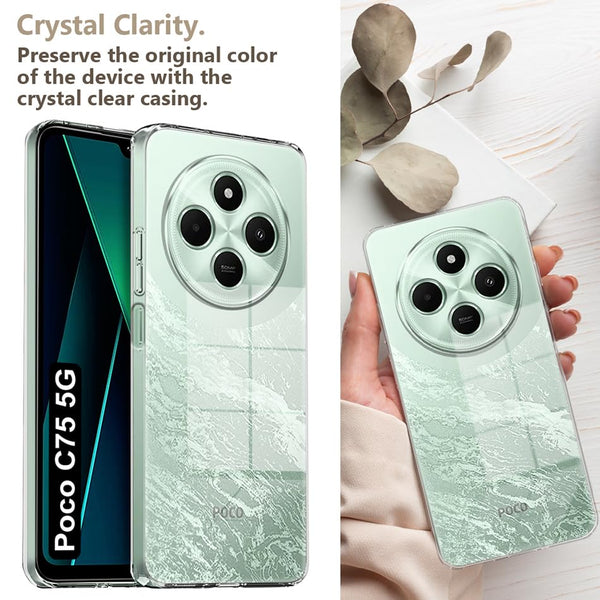 Mobielectro Soft Silicon Transparent |Scratch Resistant Clear Case for POCO C75 5G
