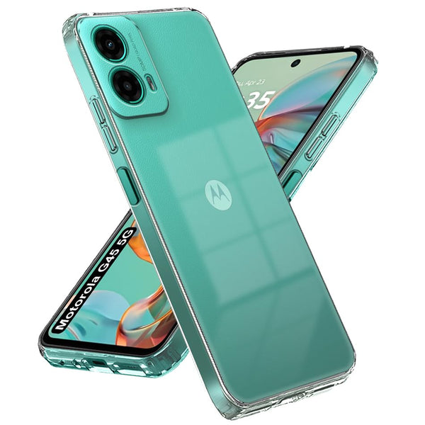 Mobielectro Soft Silicon Transparent |Scratch Resistant Clear Case for Moto G45 5G