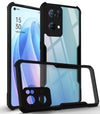 Mobielectro Camera Bump Protection | Slim Stylish 360 Protection Design |Crystal Clear | Shockproof Eagle Back Cover for Oppo RENO 7 Pro 5G - Black