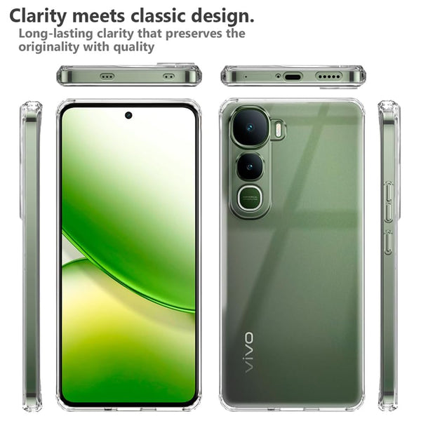Mobielectro Clear Transparent Shockproof Scratch Resistant Protective Phone Case for Vivo Y400 5G