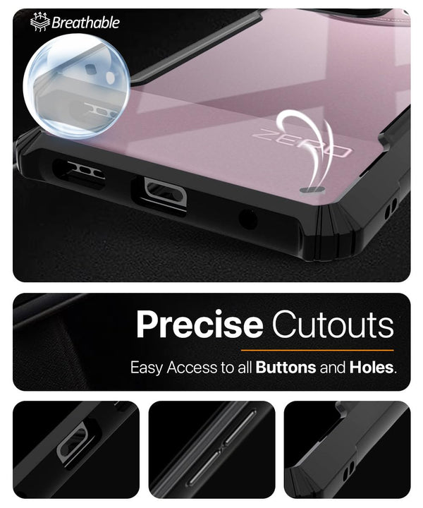 Mobielectro Camera Bump Protection | Slim Stylish 360 Protection Design |Crystal Clear | Shockproof Eagle Back Cover for Infinix ZERO 40 5G- Black