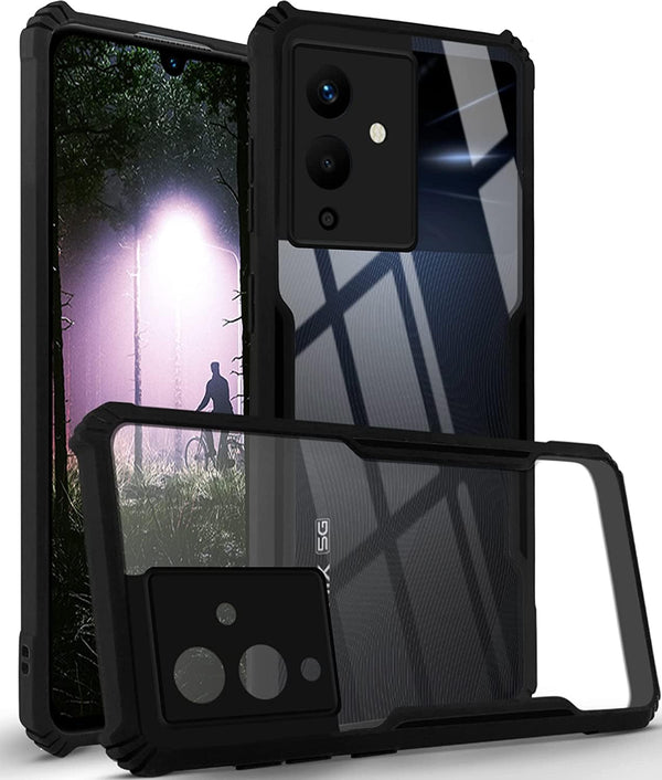 Mobielectro Camera Bump Protection | Slim Stylish 360 Protection Design |Crystal Clear | Shockproof Eagle Back Cover for Infinix Note 12 Pro 5G- Black