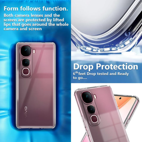 Mobielectro Clear Transparent Shockproof Scratch Resistant Protective Phone Case for Vivo Y400 Pro 5G
