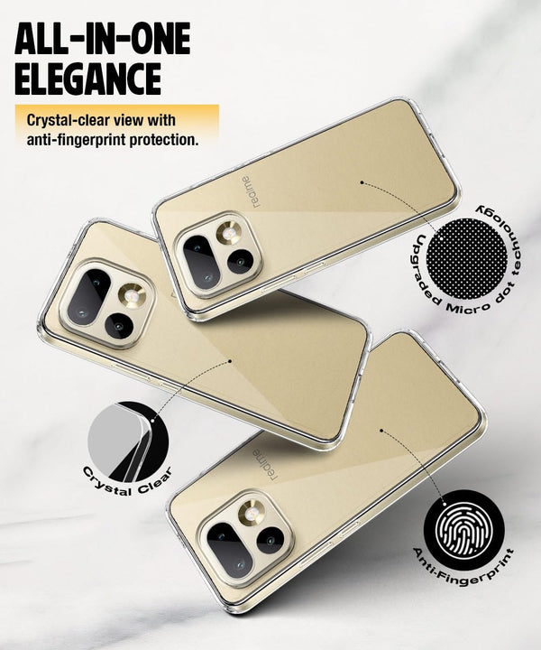 Mobielectro Clear Transparent Shockproof Scratch Resistant Protective Phone Case for Realme 16 Pro