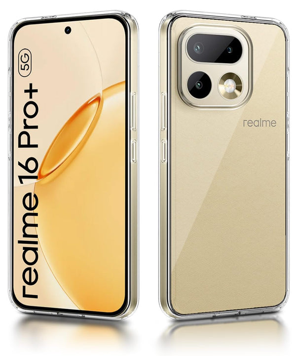 Mobielectro Clear Transparent Shockproof Scratch Resistant Protective Phone Case for Realme 16 Pro Plus 5G