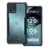 Mobielectro Camera Bump Protection | Slim Stylish 360 Protection Design |Crystal Clear | Shockproof Eagle Back Cover for Moto G72 5G - Black