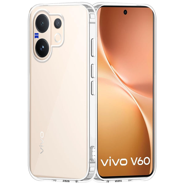 Mobielectro Clear Transparent Shockproof Scratch Resistant Protective Phone Case for Vivo V60 5G
