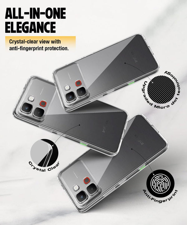 Mobielectro Clear Transparent Shockproof Scratch Resistant Protective Phone Case for Infinix Note Edge 5G