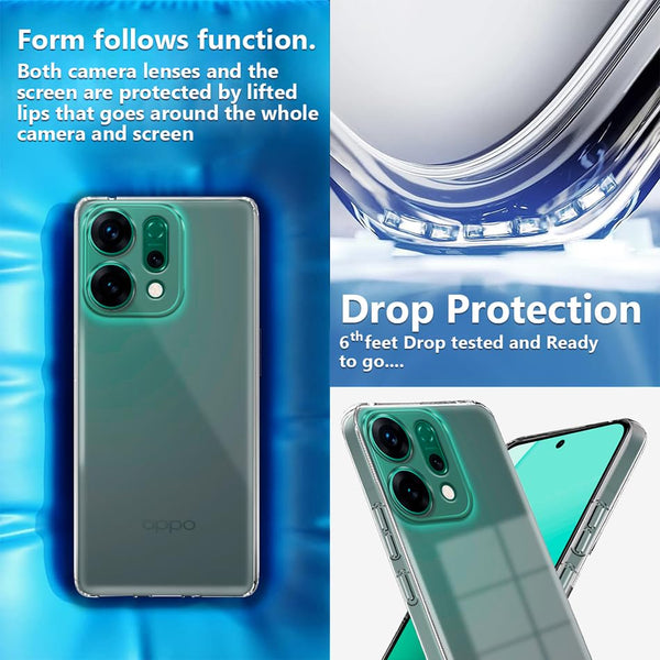 Mobielectro Soft Silicon Transparent |Scratch Resistant Clear Case for Oppo Reno 14 5G