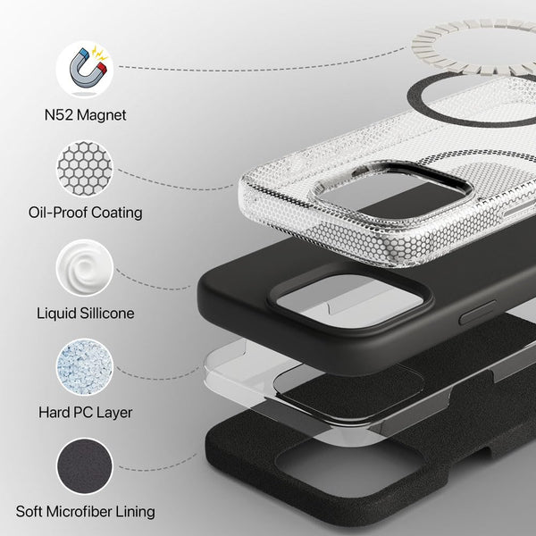Mobielectro Waterkproof Soft Silicone Ultra Slim O.G Case for iPhone 15 pro max- Black