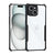 Mobielectro Camera Bump Protection | Slim Stylish 360 Protection Design |Crystal Clear | Shockproof Eagle Back Cover for iPhone 15 Plus- Black