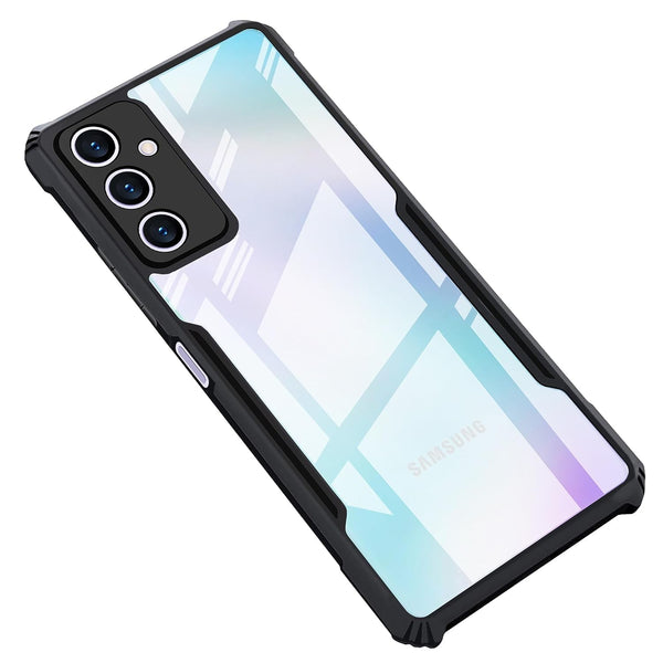 Mobielectro Camera Bump Protection | Slim Stylish 360 Protection Design |Crystal Clear | Shockproof Eagle Back Cover for Samsung M54 5G - Black