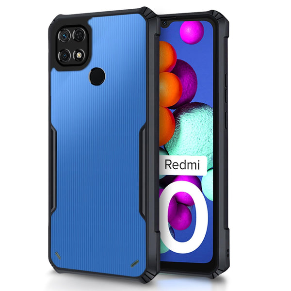 Mobielectro Camera Bump Protection | Slim Stylish 360 Protection Design |Crystal Clear | Shockproof Eagle Back Cover for RedMi 9C| RedMi 9 |RedMi 9 Active|RedMi 10A|POCO C31 - Black