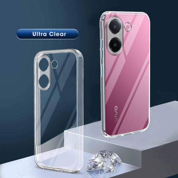 Mobielectro Clear Transparent Shockproof Scratch Resistant Protective Phone Case for Vivo V60E 5G