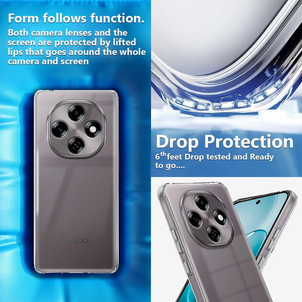 Mobielectro Clear Transparent Shockproof Scratch Resistant Protective Phone Case for Oppo F31 Pro 5G