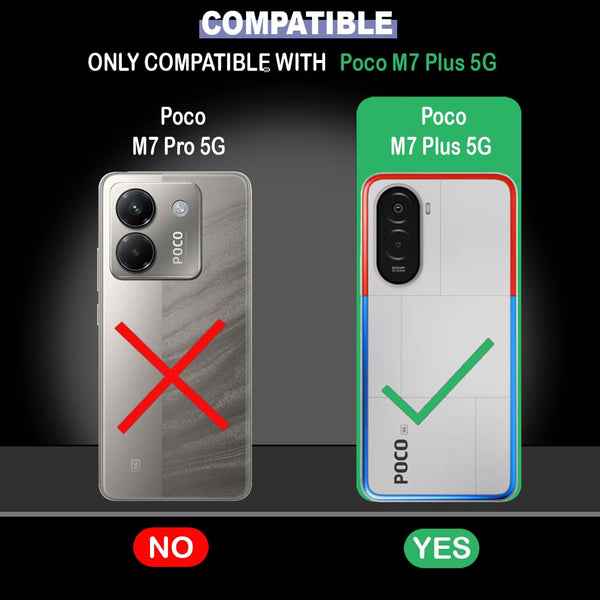 Mobielectro Clear Transparent Shockproof Scratch Resistant Protective Phone Case for POCO M7 Plus