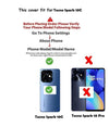 Mobielectro Clear Transparent Shockproof Scratch Resistant Protective Phone Case for Tecno Spark 10C