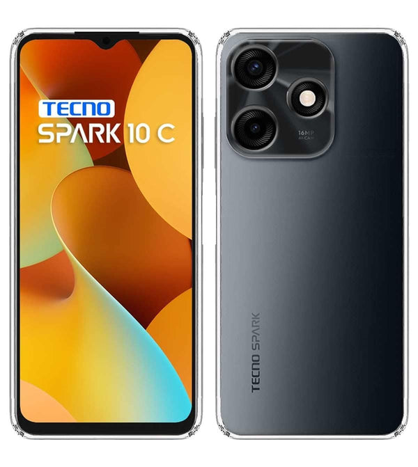 Mobielectro Clear Transparent Shockproof Scratch Resistant Protective Phone Case for Tecno Spark 10C