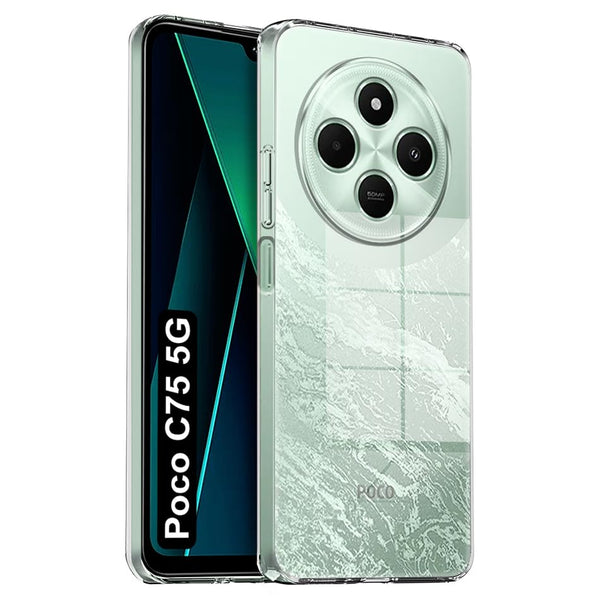 Mobielectro Soft Silicon Transparent |Scratch Resistant Clear Case for POCO C75 5G