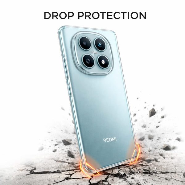 Mobielectro Clear Transparent Shockproof Scratch Resistant Protective Phone Case for Redmi Note 15 SE 5G