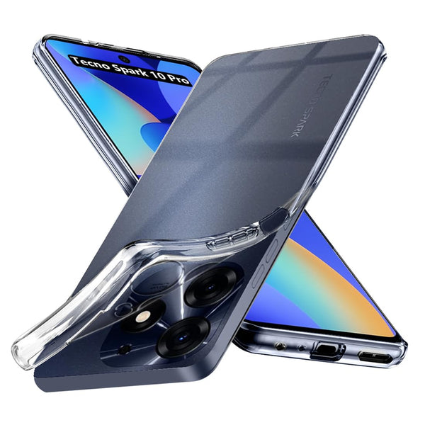 Mobielectro Clear Transparent Shockproof Scratch Resistant Protective Phone Case for Tecno Spark 10 Pro 5G