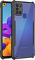 Mobielectro Camera Bump Protection | Slim Stylish 360 Protection Design |Crystal Clear | Shockproof Eagle Back Cover for Samsung A21S - Black