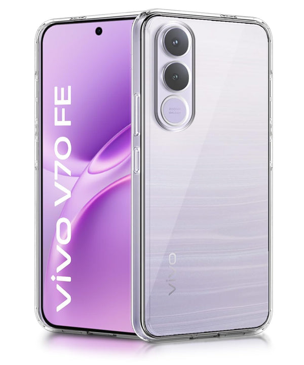 Mobielectro Clear Transparent Shockproof Scratch Resistant Protective Phone Case for Vivo V70 FE 5G