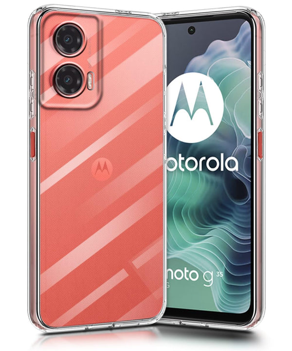 Mobielectro Soft Silicon Transparent |Scratch Resistant Clear Case for Moto G35 5G