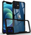 Mobielectro Camera Bump Protection | Slim Stylish 360 Protection Design |Crystal Clear | Shockproof Eagle Back Cover for iPhone 12 Mini - Black
