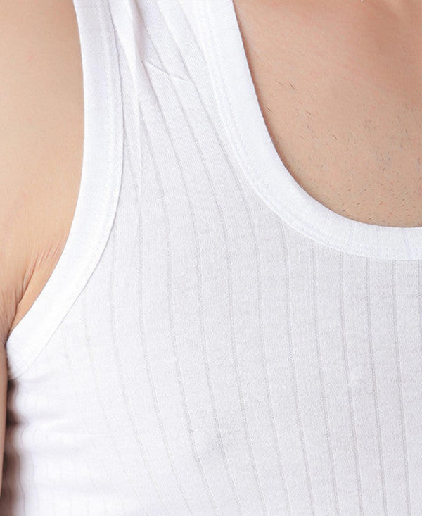 T.T. Mens Plus Size Parker White Vest Pack Of 2